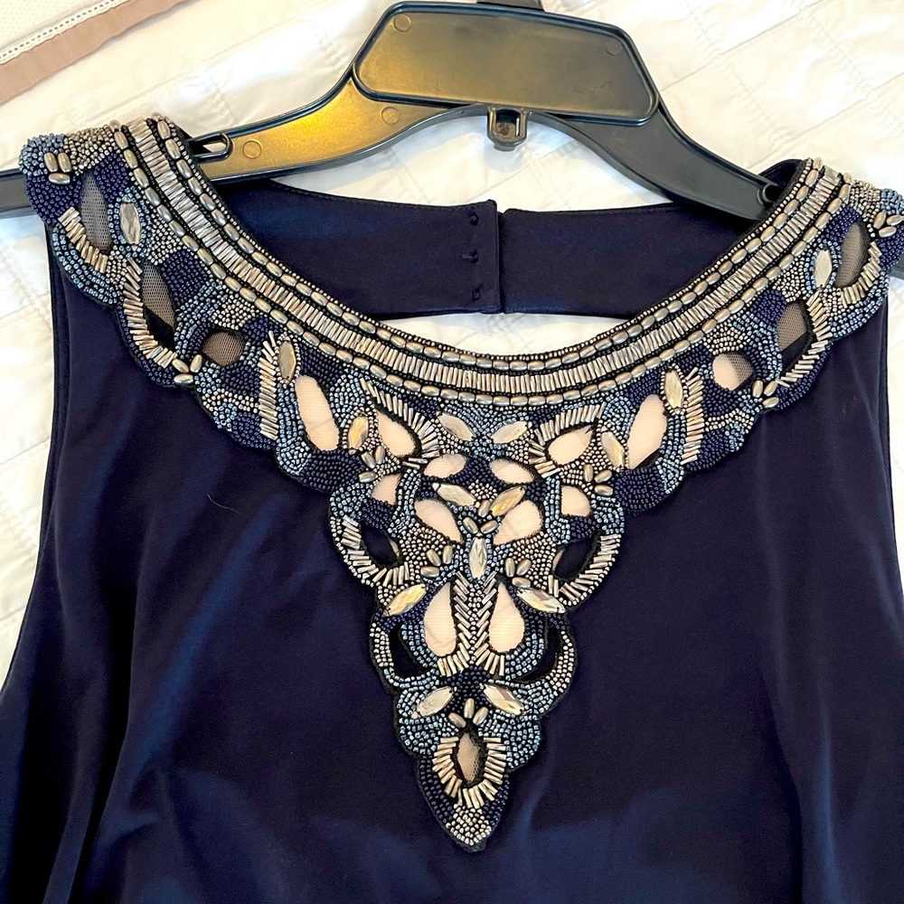 David Meister Navy blue dress